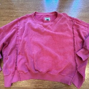 American Eagle Outfitters Fuchsia Crew Neck Sweater